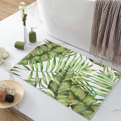 GARVEE Machine Washable Rug 2x3 Low Profile Palm Tree Leaf Jungle Non Slip Area Rug Summer Natural Leaves for Living Room Kitchen Entryway Laundry, 2' x 3' Green