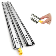 GARVEE Heavy Duty Drawer Slides, 18 20 22 24 26 28 30 32 34 36 38 40 44 48 60 Inch 500 Lbs Load Capacity Drawer Slides, Ball Bearing Lock-in & Lock-Out, 3-Fold Full Extension with Lock