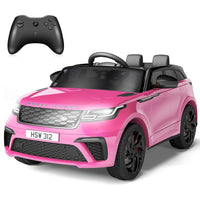 GARVEE Ride on Cars for Kid 3-8, 12V Licensed Land Rover Ride Electric Car for Kids with Parent Remote Control, MP3 Player, Rocking, Pull Rod - Pink