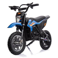 GARVEE 36V Kids Electric Dirt Bike, 350W, 15.5MPH, LED, 175lbs Max - Blue 36V 500W Brushed