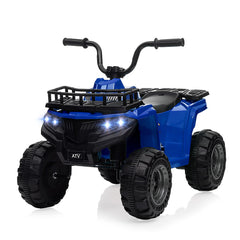 GARVEE 12V Kids Ride On Electric ATV, Ride Car Toy with Bluetooth Audio,High/Low Speed, LED Headlights, Battery Indicator & Radio Orange - Blue