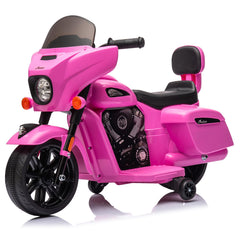 GARVEE 6V Ride-On Motorcycle for Kids, Electric Dirt Bike with USB, Music, Headlight - Pink