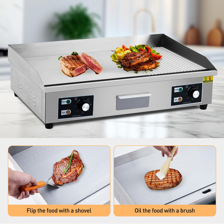 GARVEE Commercial Electric Griddle Side View