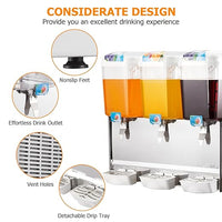 18x3L Commercial Beverage Dispenser, 380W, Stainless Steel