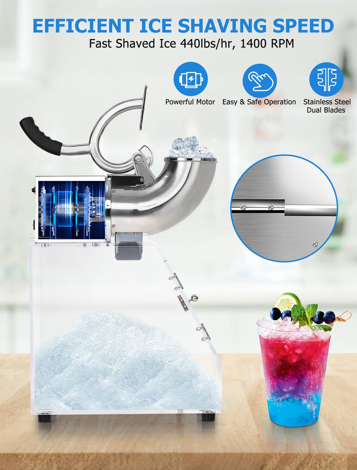 GARVEE Ice Crusher Shaver Front View