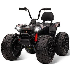 GARVEE 24V Kids ATV, Ride on Car 4WD Quad Electric Vehicle, 4x80W Powerful Engine, with 7AHx2 Large Battery, Accelerator Handle, EVA Tire, Full Metal Suspension, LED Light, Bluetooth&Music - Blake