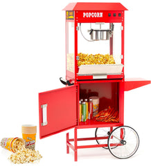 GARVEE Commercial Popcorn Machine with Cart, 8Oz Kettle