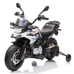 GARVEE 12V 7AH Kids Motorcycle + Licensed BMW + High/Low Speed, EVA Tire + LED Headlights, Spring Suspension + Music, Storage + Boys and Girls