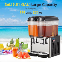 9.6 Gal Commercial Slushy Machine with Temp Control, Stainless