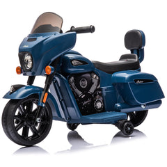 GARVEE 6V Ride-On Motorcycle for Kids, Electric Dirt Bike with USB, Music, Headlight - Blue