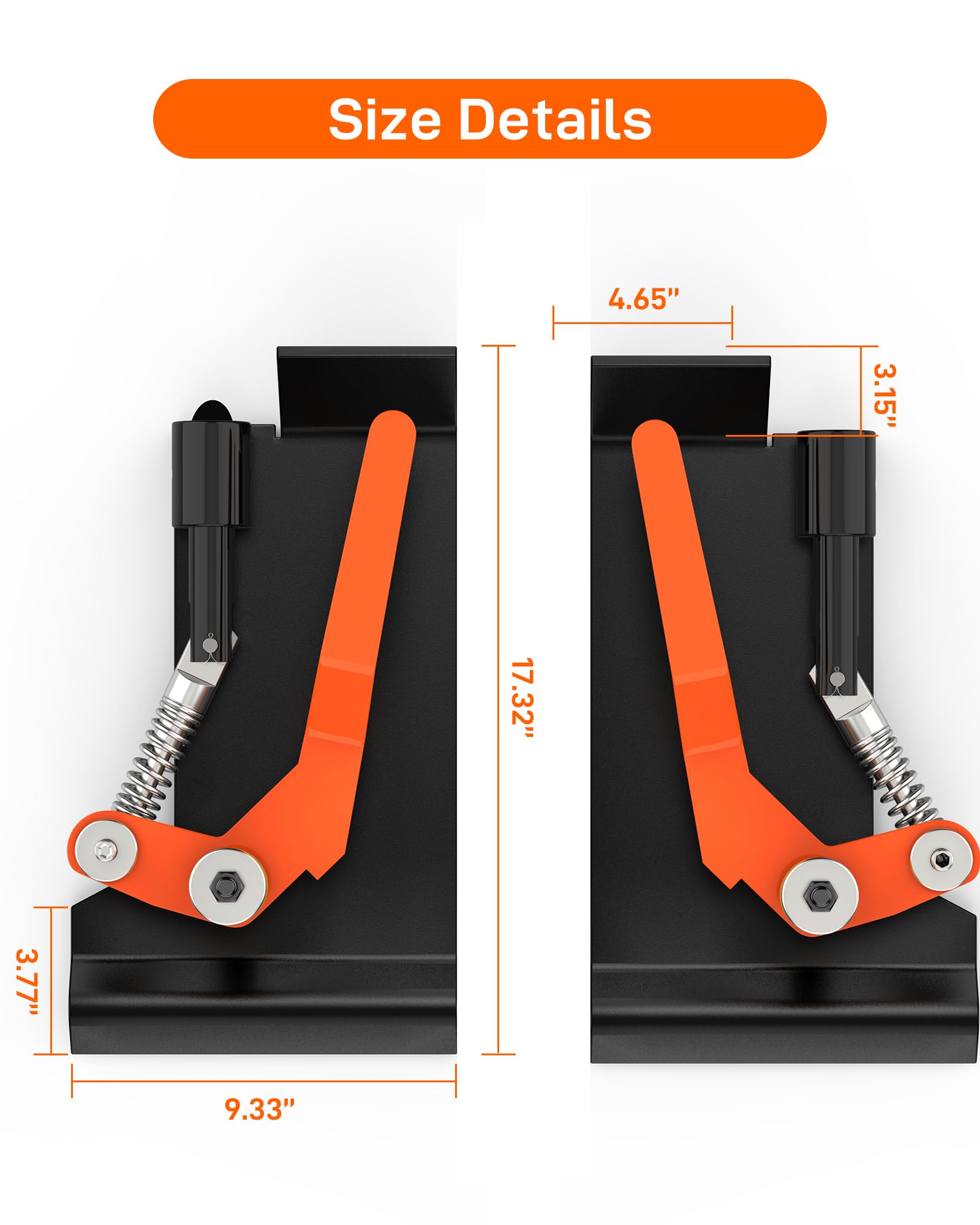 GARVEE Universal Skid Steer Quick Attach Conversion Attach Adapter, Weld on Quick Attachment Plate, A Pair Skid Steer Quick Tach Attach Conversion Adapter Bobtach Box Plate Weld On QTK