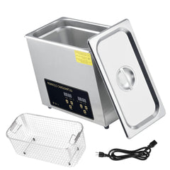 GARVEE 180W 6L Ultrasonic Jewelry Cleaner, Digital Timer, Silver