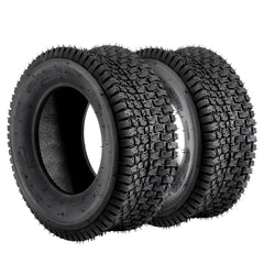 15x6.00-6 Lawn Mower Tire, 15x6x6 Tractor Turf Tire, 4 ply Tubeless, 565lbs Capacity, Set of 2 - 16x6.50-8