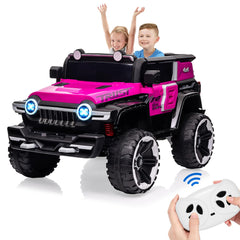 GARVEE 12V 2-Seater Kids Ride On Car with Remote Control & Music - Pink