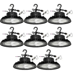 GARVEE UFO Led High Bay Light, High Bay Led Shop Light 5000K Daylight, 150W, 25000 Lm, Dimmable 1-10V, Ip65 Waterproof, High Bay Light for Warehouse Factory Barn,8 PCS