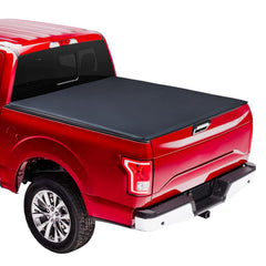 GARVEE Soft Tri-Fold Truck Bed Tonneau Cover Compatible with 2014-2023 Silverado/Sierra 1500 LT 1.5 Cab/Single Cab | 6'-5