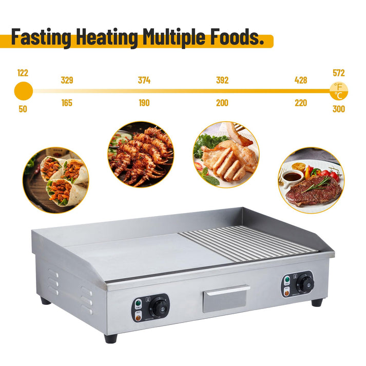 GARVEE Commercial Electric Griddle in Use