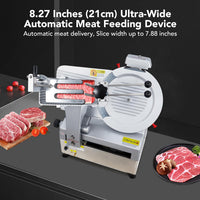 550W 12" Blade Auto Meat Slicer, Carbon Steel, Deli Machine