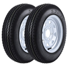 GARVEE 4.80-8 4.80x8 480-8 4.80-8 Trailer Tires with 8'' Rims, 4 Lug on 4'', Load Range C, 6PR