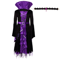 GARVEE Witch Costume Fairytale Witch Deluxe Set Fancy Party Dress Up for Girls - L