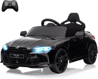 GARVEE 12V Electric Ride On Car for 37-83 Months, w/RC,Licensed by BMW M4,Power Wheels for Boys Girls, with Suspension System,3 Speeds, Bluetooth, MP3, Double Door, LED Light - Black