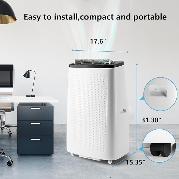 14000 BTU 3-in-1 Portable AC, Dry & Fan, Up to 750 sq ft
