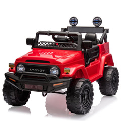 GARVEE 12V Ride on Car for Kids, Licensed Toyota Ride on Truck, Battery Powered Electric Kids Car with Remote Control, Music, LED Lights, Suspension System, Double Doors, Safety Belt,Ride On Toy - Red