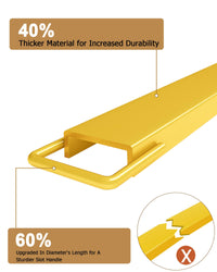 GARVEE 5.5" Width Pallet Fork Extension, 4600 LBS Max Heavy Duty Steel Pallet Extensions for Forklift Truck - Yellow / 72x5.5 inch