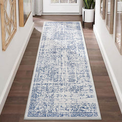 GARVEE Hallway Runner Rug 2x6 - Blue Kitchen Rugs Non Slip Washable Soft Touch Carpet Runner Rug Stylish Rug Runner for Home Kitchen Bedroom