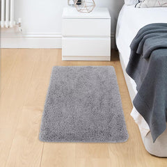 GARVEE Area Rug 2x6 Rug Entryway Fall Door Mat Non-Slip Front Door Mat Throw Floor Carpet for Bedroom Kitchen Bathroom Rug Pads for Hardwood,Grey Floor Room Decor,Grey