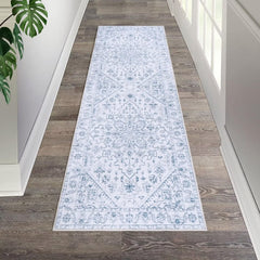 GARVEE Vintage Runner Rug 2x6 Distressed Floral Hallway Runners Boho Kitchen Mat Soft Indoor Entryway Rug Non Slip Floor Cover Low Pile Living Room Bedroom Dining Laundry Bathroom Rug