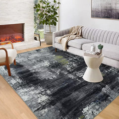 GARVEE 8x10 Large Area Rug Gradient Abstract Chic Indoor Carpet Modern Rug Soft Distressed Rug for Living Room Low Pile Anti-Slip Rug Bedroom Non-Shedding Floor Carpet Contemporary Aesthetic Rug