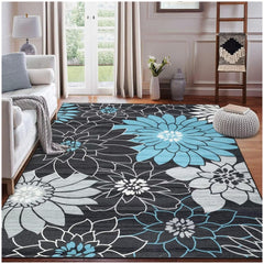 GARVEE Area Rug 3x5 Washable Rugs for Living Room Non-Slip Bedroom Rug Non-Shedding Soft Low Pile Carpet for Dorm Nursery Office, Dark Grey