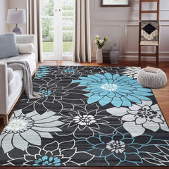 GARVEE Area Rug 4x6 Rug Washable Throw Rug Boho Bedroom Rug Soft Rug Modern Floral Print Carpet Stain-Resistant Non-Shedding Rug Living Room Dining Room Kitchen Hallway,4x6