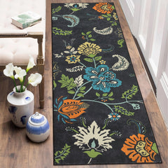 GARVEE Washable Runner Rug 2x6 - Modern Floral Design, Non-Slip TPR Backing, Low Pile Polyester, Machine Washable, Ideal for Living Room, Bedroom, Kitchen