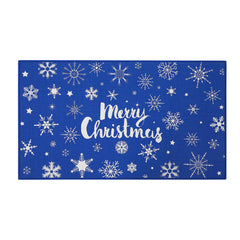 GARVEE Christmas Doormat Merry Christmas Door Mat Blue Snowflakes Non-Slip Indoor Outdoor Front Door Doormat Living Room Bedroom Entrance Rug Kitchen Floor Mat Home Festive Decoration 17