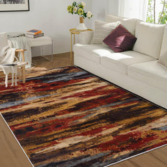 GARVEE 9x12 Rug for Bedroom RedRug for Living Room Large Area Rug Non Slip Modern Rug Abstract Floor Mats Throw Rugs for Dining Room Stain Resistant No Shedding Classroom Rug 9'x12'