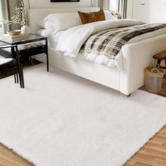 GARVEE 5x8 Rugs for Bedroom Plush Rug Non-Shedding & Easy Care, Living Room Rugs Fuzzy Rug Living Room Decor,White