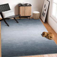 GARVEE 8x10 Rug Ombre Large Area Rugs Modern Low Pile Indoor Rug for Livingroom Bedroom Office Dining Room Oil Painting Style Rugs Area Rugs Grey