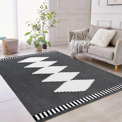 GARVEE 4x6 Area Rug Moroccan Diamond Geometric Area Rug Indoor Entryway Floor Mat Vintage Boho Floor Cover for Living Room Bedroom Non Slip Retro Tribal Rug Non-Shedding Home Office Floor Carpet