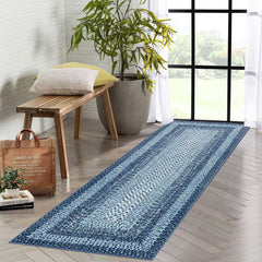 GARVEE Modern Boho Rug 2x8 Runner Ultra-Thin Washable Non-Slip Polyester Low Pile TPR Backing Entryway Kitchen Bedroom Hallway