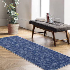 GARVEE Solid Runner Rug Machine Washable Ktichen Runner Rug 2x6 Long Hallway Runner Rug Modern Indoor Runner Rug for Living Room Bedroom Laundry, 2' x 6' Blue