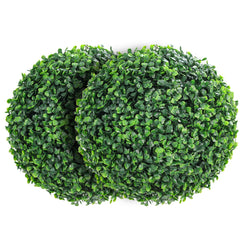 GarveeHome 2 Pcs Artificial Plant Topiary Balls Outdoor, 15