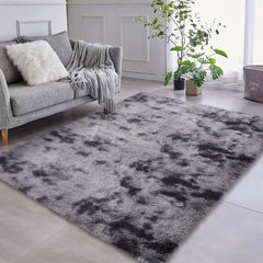 GARVEE Area Rugs for Bedroom Living Room Fluffy Shag Fur Rug for Kids Cozy Furry Rugs Plush Throw Rug Shaggy Decorative Accent Rug for Indoor Home Floor Carpet, Dark Grey, 5' x 8'