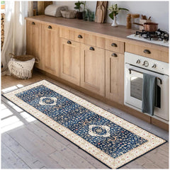 GARVEE Area Rug 2x6 Long Hallway Runner Rug Washable Rug Vintage Distressed Doormat Boho Kitchen Runner Rug Accent Rug Retro Runner Rug for Living Room Bedroom Laundry, Grey