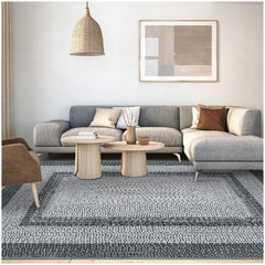 GARVEE Boho Washable Rug 8x10 - Non-Slip, Low Pile, Polyester, Braided Print, Easy Maintenance, High Traffic Areas, Living Room & Bedroom