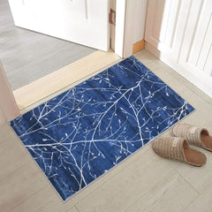 GARVEE Washable Area Rug 2x3 Modern Entryway Rug Vintage Low-Pile Small Rug for Front Door, Branch Print Distressed Doormat Carpet Non-Slip Throw Rug for Kitchen Bathroom Sink Entry