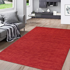 GARVEE 3x5 Bedroom Area Rug Solid Area Rug Washable Area Rug Modern Contemporary Area Rug Non-Slip Throw Indoor Carpet for Living Room Bedroom Kids Room, 3' x 5' Red