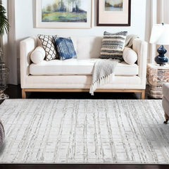 GARVEE Area Rug 10' x 14', Modern Abstract Plaid Rugs, Non-Slip Jute Backing, Ideal for Bedroom Living Room, Beige, Rectangular