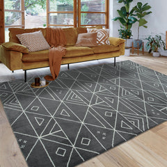 GARVEE Large Area Rugs 10x13 Boho Moroccan Shaggy Living Room Rugs Geomertic Abstract Rug Non Slip Non-Shedding Floor Mat Soft Bedroom Dining Room Office Rug Accent Carpet,10x13